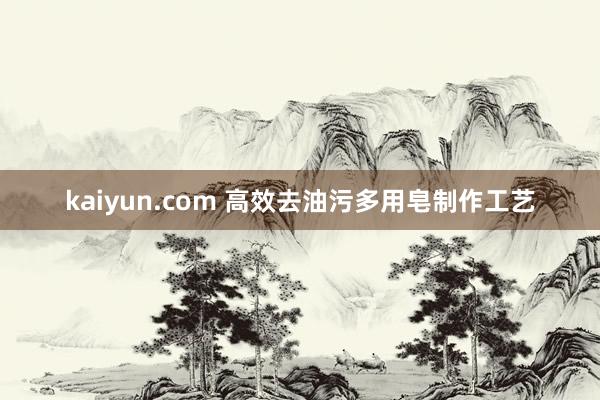 kaiyun.com 高效去油污多用皂制作工艺