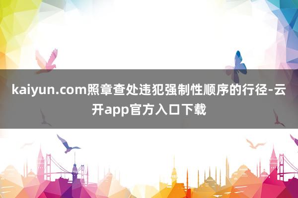 kaiyun.com照章查处违犯强制性顺序的行径-云开app官方入口下载
