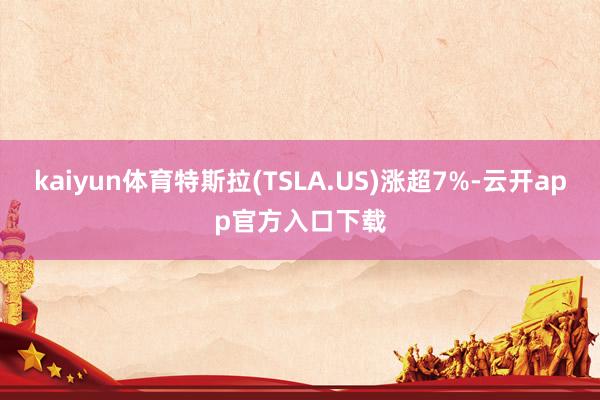 kaiyun体育特斯拉(TSLA.US)涨超7%-云开app官方入口下载
