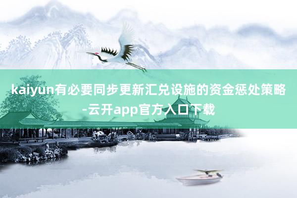 kaiyun有必要同步更新汇兑设施的资金惩处策略-云开app官方入口下载